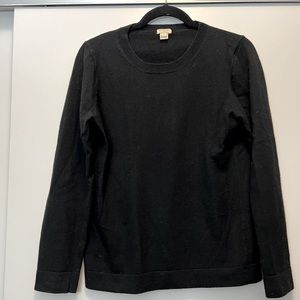 J.Crew crewneck pullover black sweater, size M